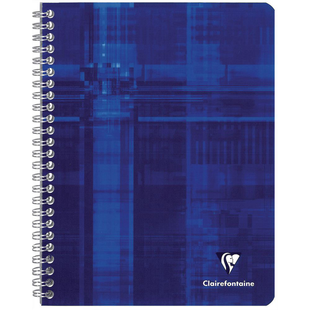 CAHIER CLAIREFONTAINE METRIC - RELIURE SPIRALES - 21 X 29,7CM - 100 PAGES - GRANDS CARREAUX - PAPIER 90G - LOT DE 5