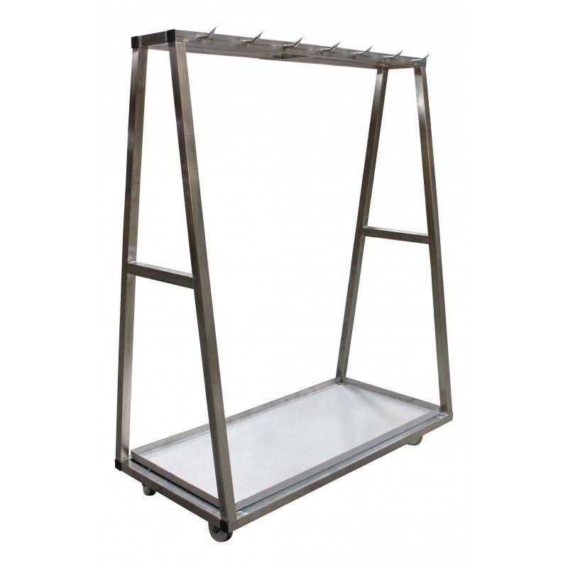 Chariot à carcasses inox 304, 1 niveau de barre 17 dents L2G_0