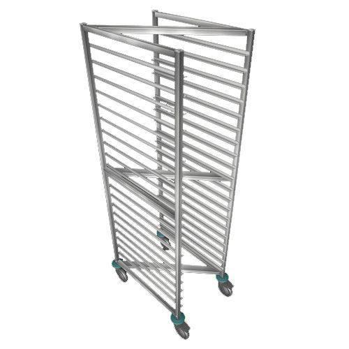 CHARIOT À GLISSIÈRES ENCASTRABLE EN INOX HUPFER - 20 NIVEAUX GN 1/1
