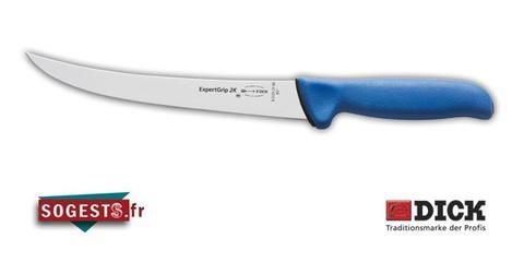 COUTEAU DE BOUCHER EXPERT GRIP 21 CM MANCHE BLEU