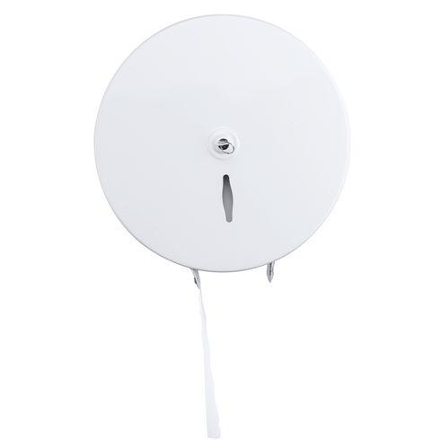 DISTRIBUTEUR PAPIER TOILETTE ROULEAU JUMBO JVD MÉTAL BLANC