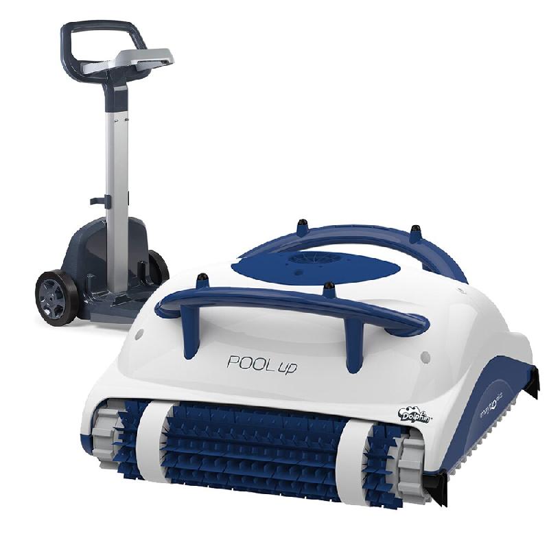 DOLPHIN robot electrique de piscine fond et parois avec chariot pool up + caddy - blanc 3700617017213_0