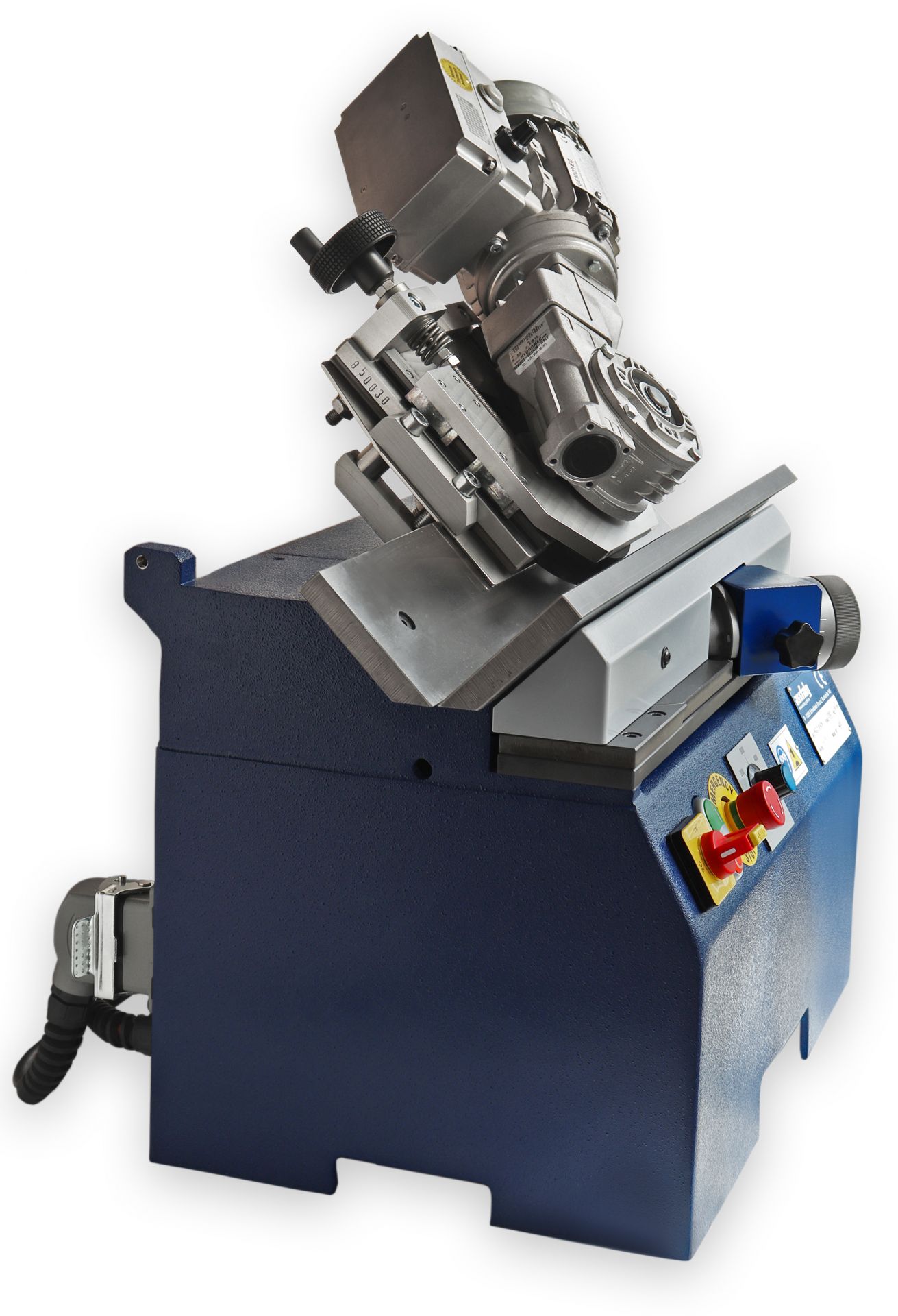 Ébavureuse avec prisme en V - ASO 850-K - Pour arêtes droites, petites et grandes pièces dès 2 mm - Chanfreinage jusqu’à 3 mm × 45°_1