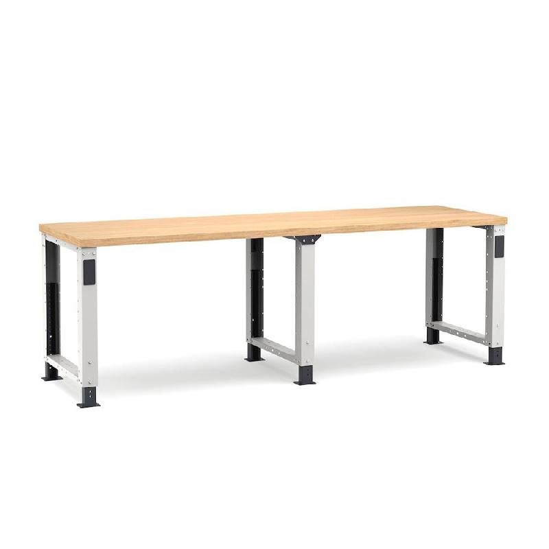 Établi plateau bois L.2500 mm et pieds réglables NOVALP_0