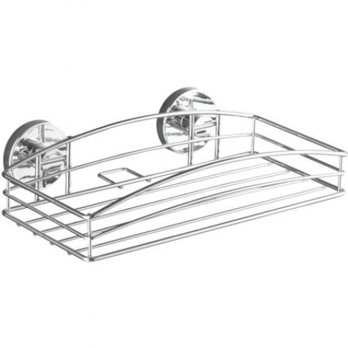 ÉTAGÈRE MURALE POUR SALLE DE BAIN - RECTANGULAIRE - ACIER - VACUUM LOC WENKO