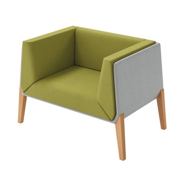 Fauteuil d'accueil 1 place Design ACCORD - Offisit - Taupe_0