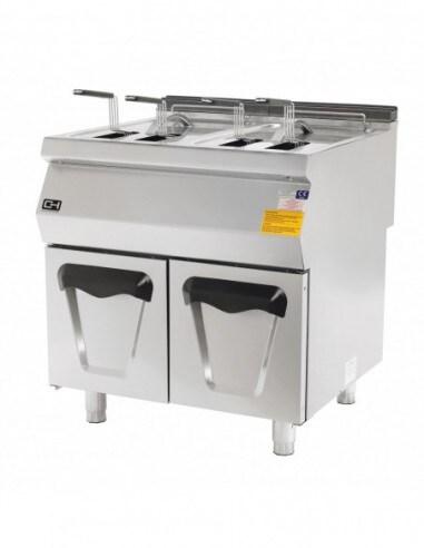 Friteuse à gaz 24 + 24 litres 80 x 90 x 85 h cm EMPPLS9FG020 - EMPPLS9FG020_0