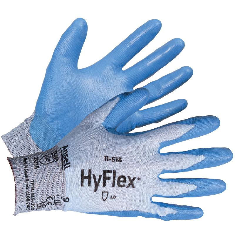 GANTS ANTI-COUPURES ANSELL HYFLEX 11-518 TAILLE 9, LOT DE 12 PAIRES
