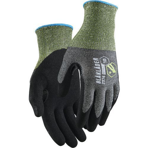 GANTS ANTICOUPURE DE TRAVAIL EN NITRILE TREMPÉ ANTI COUPURE JAUGE 15 - 7 - BLAKLADER