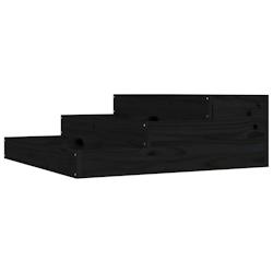 Helloshop26 - Jardinière bac lit surélevé plantes fleurs terrasse jardin 78 x 78 x 27 cm bois massif de pin noir 02_0037865 - 3000217868087_0