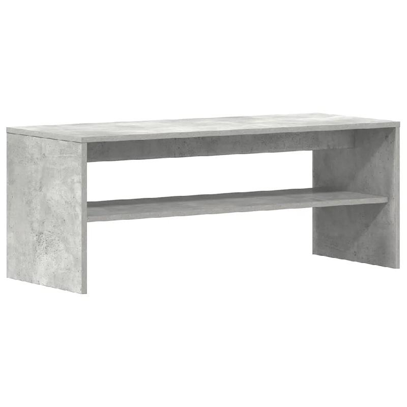 Helloshop26 - Meuble TV avec grand espace de rangement moderne salon 100 x 40 x 40 cm en bois d'ingénierie gris béton 02_0051240 - gris Bois massif_0