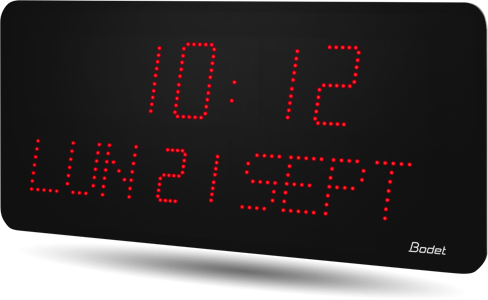 Horloge LED Style II 10 Date, alimentation 230V, DHF, LED rouge - BODET_0
