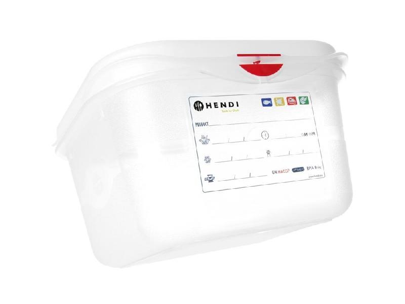 ITALCONCEPT Bac GN 1/6, polypropylène, HENDI, GN 1/6, 2,6L, Transparent, 176x162x(H)150mm - 8711369873175_0