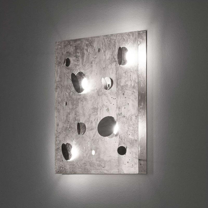 KNIKERBOKER BUCHI APPLIQUE 60X60 CM FEUILLE ARGENT