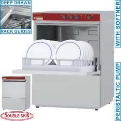 Lave vaisselle professionnel electrique panier 500x500mm avec adoucisseur active wash à double parois - 051D/6M-A_0
