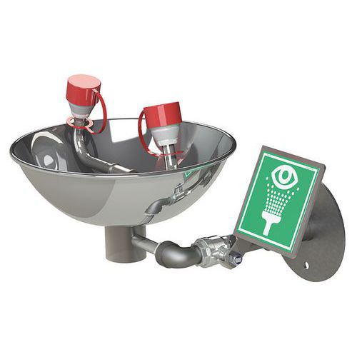 LAVEUR D'YEUX MURAL CUVETTE INOX - HUGHES