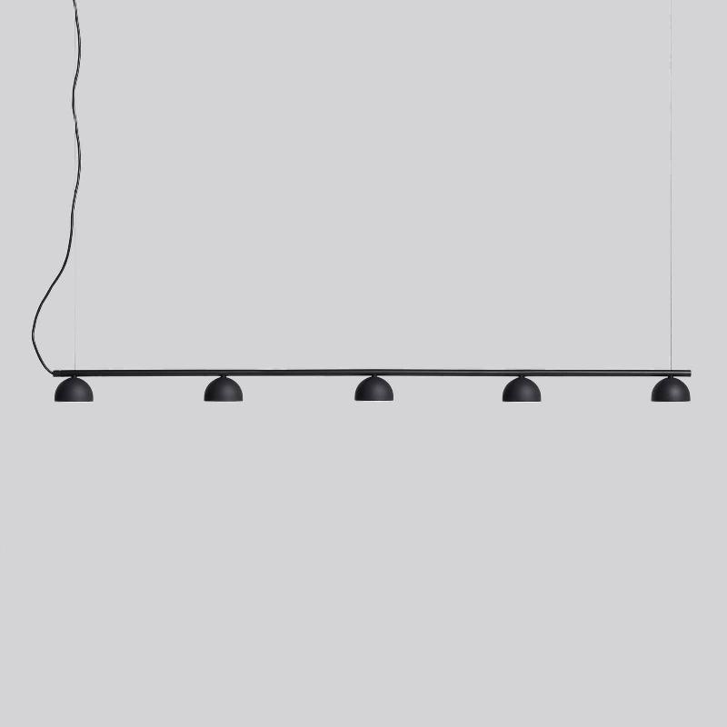 NORTHERN BLUSH SUSPENSION LED, À 5 LAMPES, NOIRE