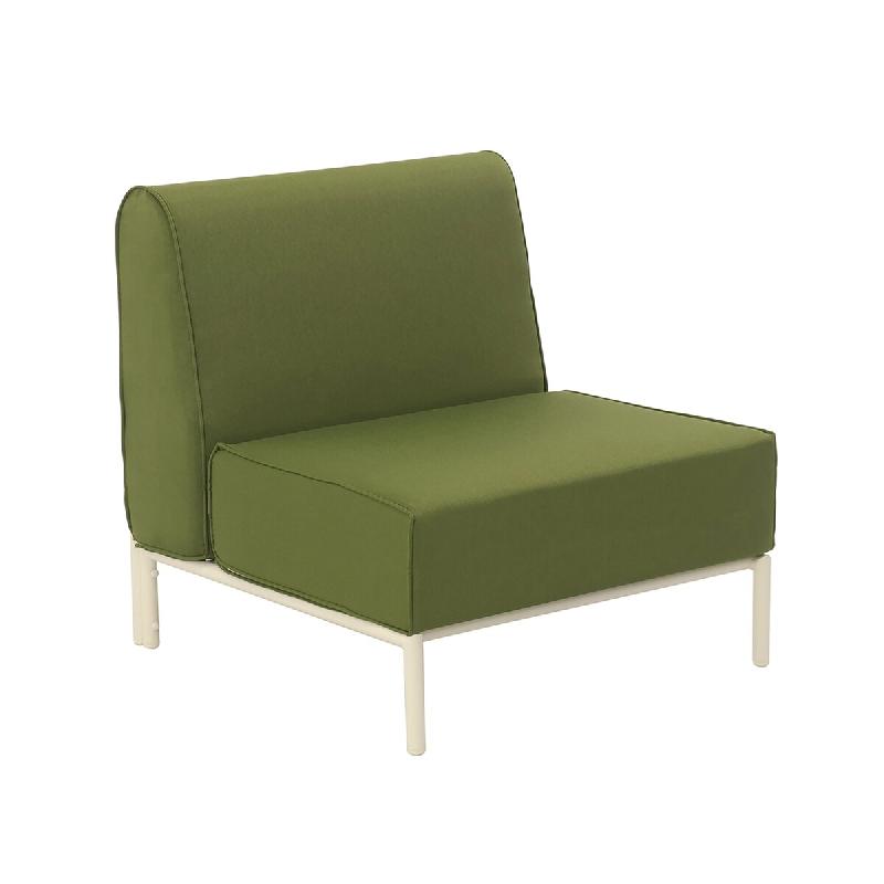 Oviala Business Chauffeuse pour salon pour jardin modulable en tissu vert kaki Oviala 72 x 80 x 78 cm - vert polyester 114804_0