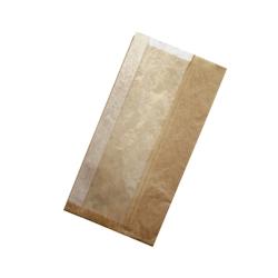 Packnwood FHC - 1 000Pcs - Sac sandwich en papier kraft brun à fenêtre cristal, soufflet de 6 cm - 200x60x400mm - recyclable_0