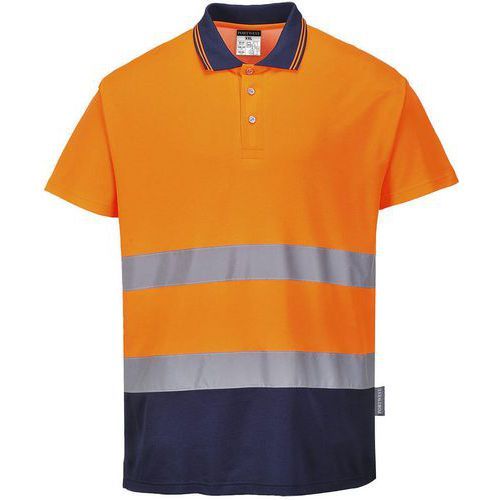 POLO HAUTE VISIBILITÉ EN COTON À MANCHES COURTES ORANGE 4XL - PORTWEST