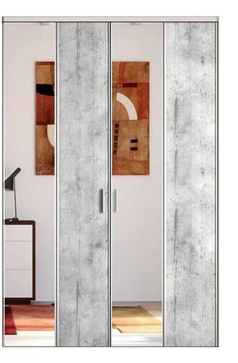 Porte De Placard Pliante Kazed Miroir Et Beton Wood Comparer Les Prix De Porte De Placard Pliante Kazed Miroir Et Beton Wood Sur Hellopro Fr