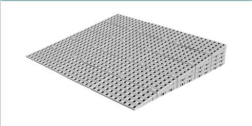 Rampe d'accès modulable pour PMR - 75 à 100 cm - Kit 6 - Click & Go seuil relief_0