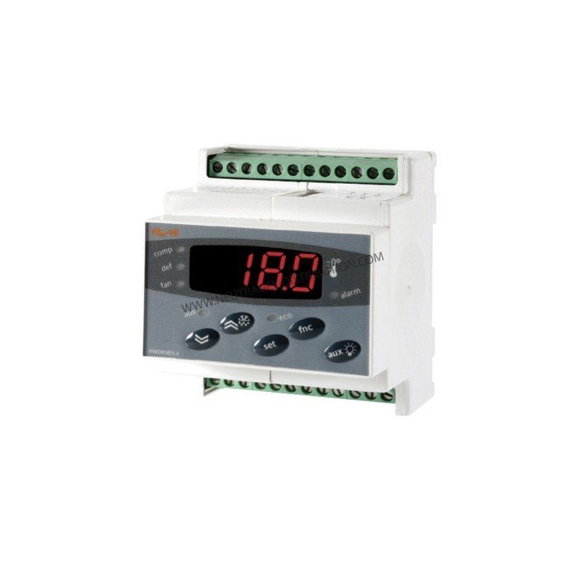 Régulateur analogique rail DIN DR985/LX - Thermostat, thermomètre, dégivrage manuel, IP65_0