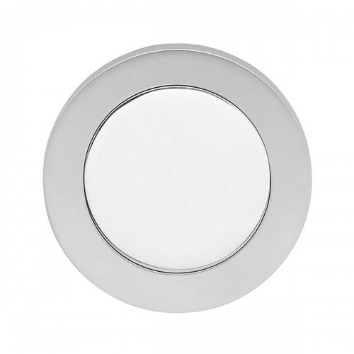 ROSACE 3 PIÈCES RONDE CHROMÉ SATINÉ / INOX POLI EZ1332 BORD DROIT - BORGNE KARCHER DESIGN