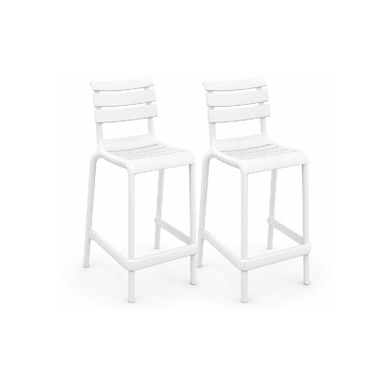 SIESTA EXCLUSIVE Lot de 2 tabourets Helen Bar 65 Blanc - blanc plastique polypropylène SP-SI-271WH-2_0