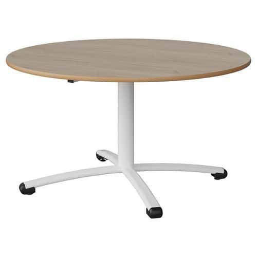 TABLE MALIBU Ø 120 T4 PC STRA ALAISÉ CHÊNE 1146/BLC 9016