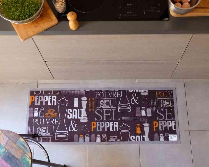 Tapis d'entrée intérieur absorbant - Devoluy Salt&Pepper - 120x45 cm_0