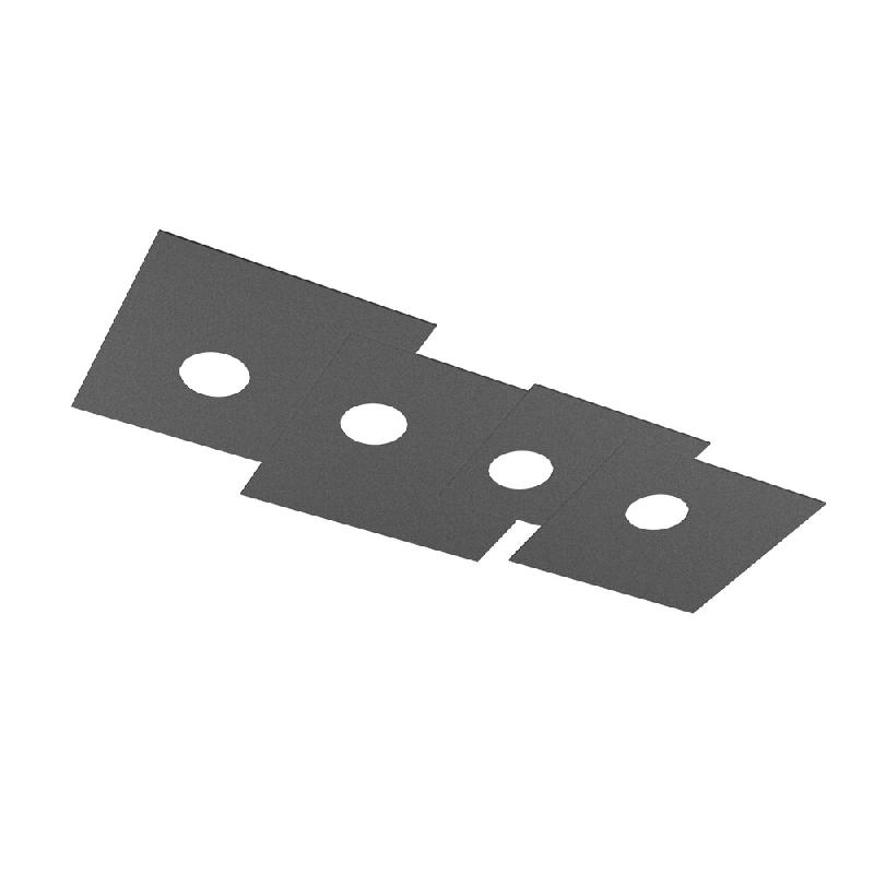 Top light Plafonnier rectangulaire Toplight 4 lumières Plate avec culot GX53, structure anthracite, design moderne 86x37x3cm - gris 8056039141537_0
