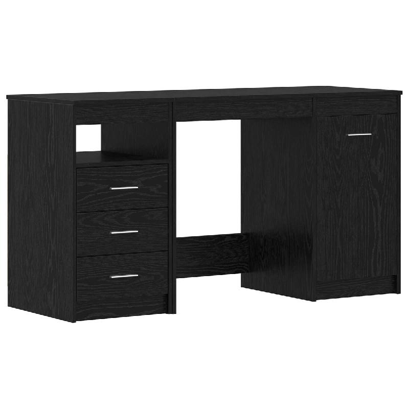 VidaXL Bureau 2 pcs Chêne noir 140 x 50 x 76 cm Bois d'ingénierie Modèle Titan - 3332543_0