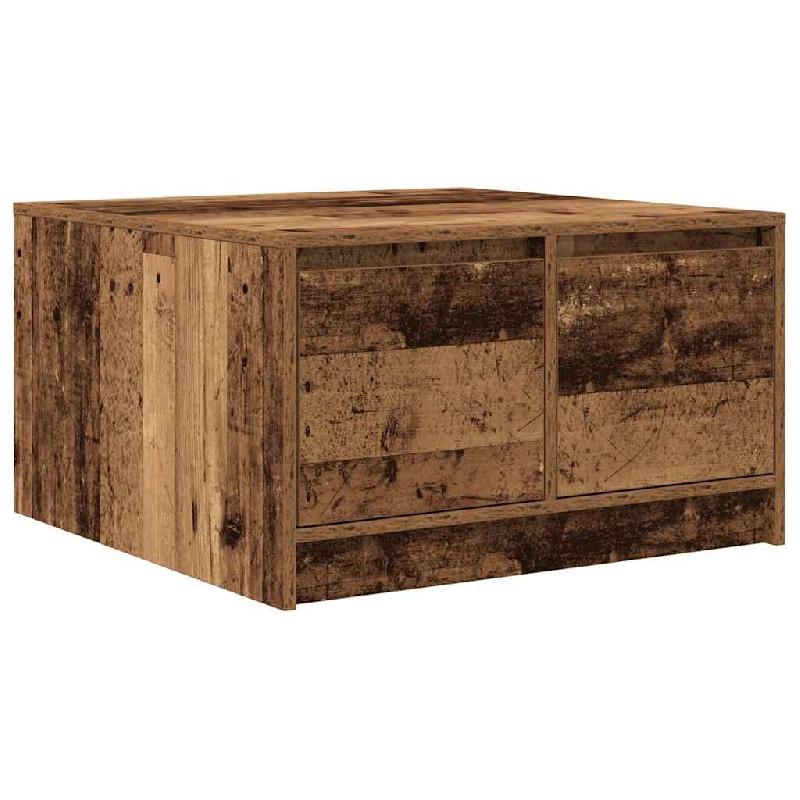 VidaXL Table basse avec tiroirs vieux bois 70,5x70x40 cm Modèle Concorde Plus - 3328415_0