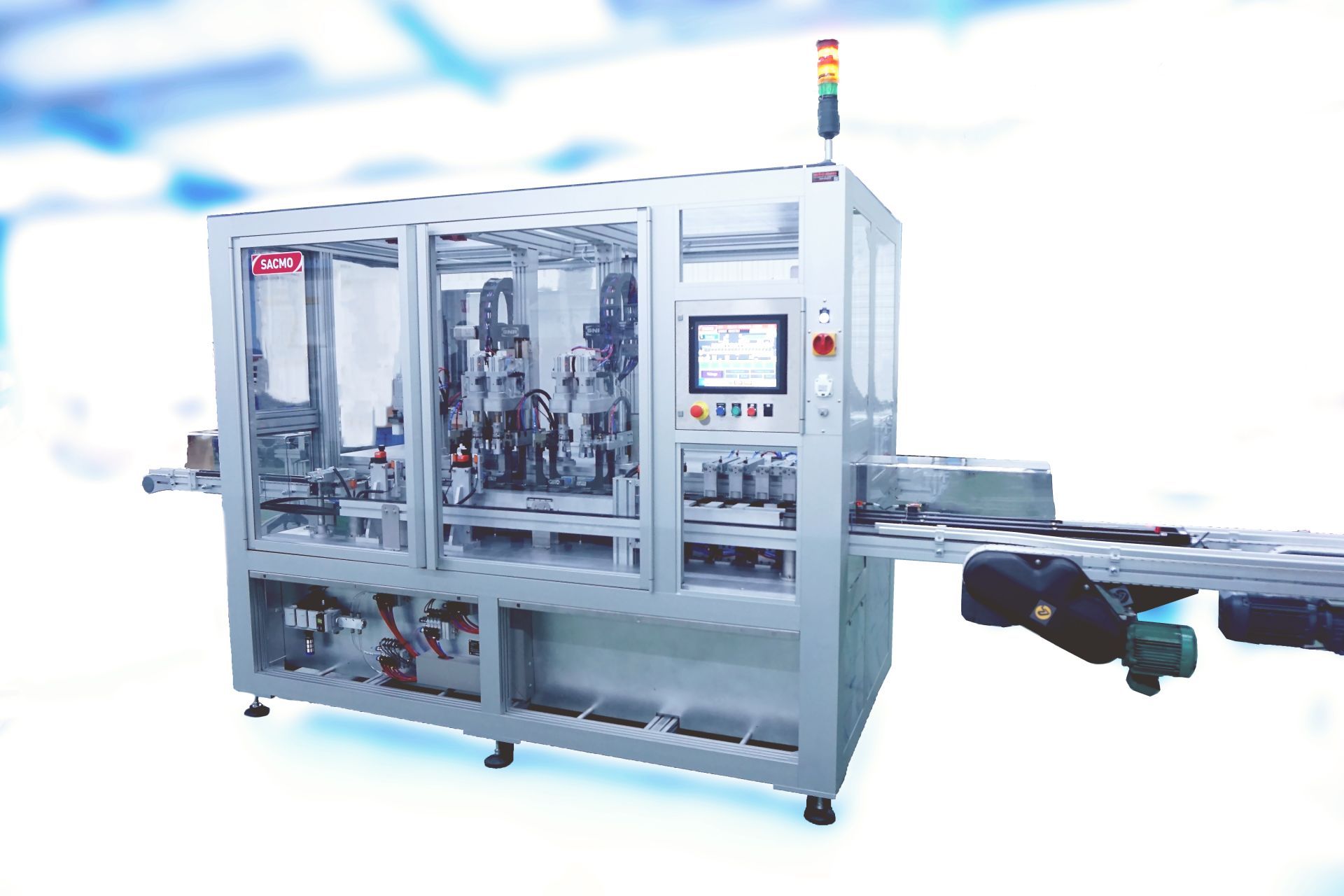 Visseuse modulaire linéaire - fermeture hermétique des flacons - jusqu'à 110 unités par minute_0