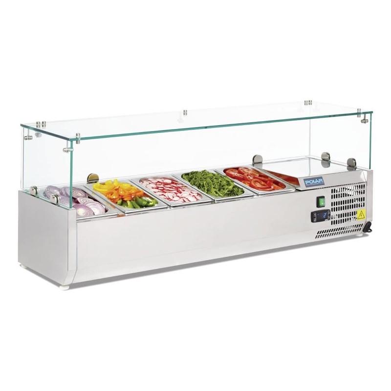 Vitrine à ingrédients réfrigérée série g 5x gn1/4 - bac non inclus - G608_0