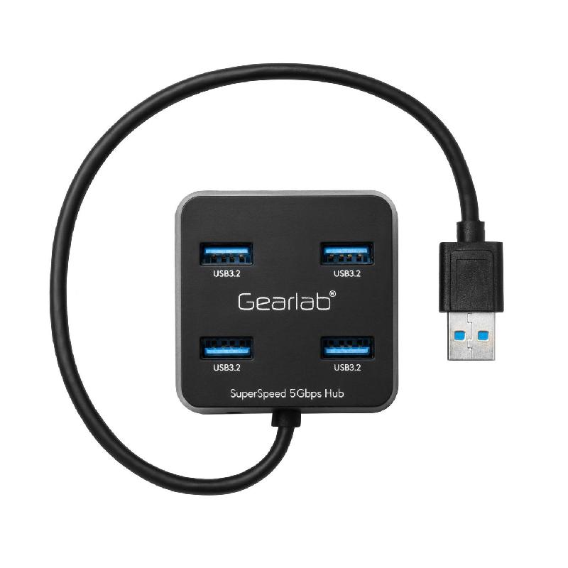 Hub informatique 4 ports USB 3.2 - Gearlab W126376074 avec câble USB-A_0