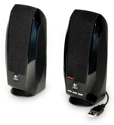 LOGITECH S150 - Haut-parleurs stéréo portables noirs avec fil USB - 1,2 W RMS (980-000029)_0