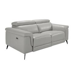 AC ANGEL CERDA Angel Cerdá Canapé relax 2 places en cuir gris 6107C 170 x 103 x 99 - gris fourrure 8435631012498_0