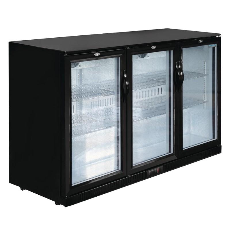 Arrière-bar trois portes pivotantes série g noir 320l - GL014_0
