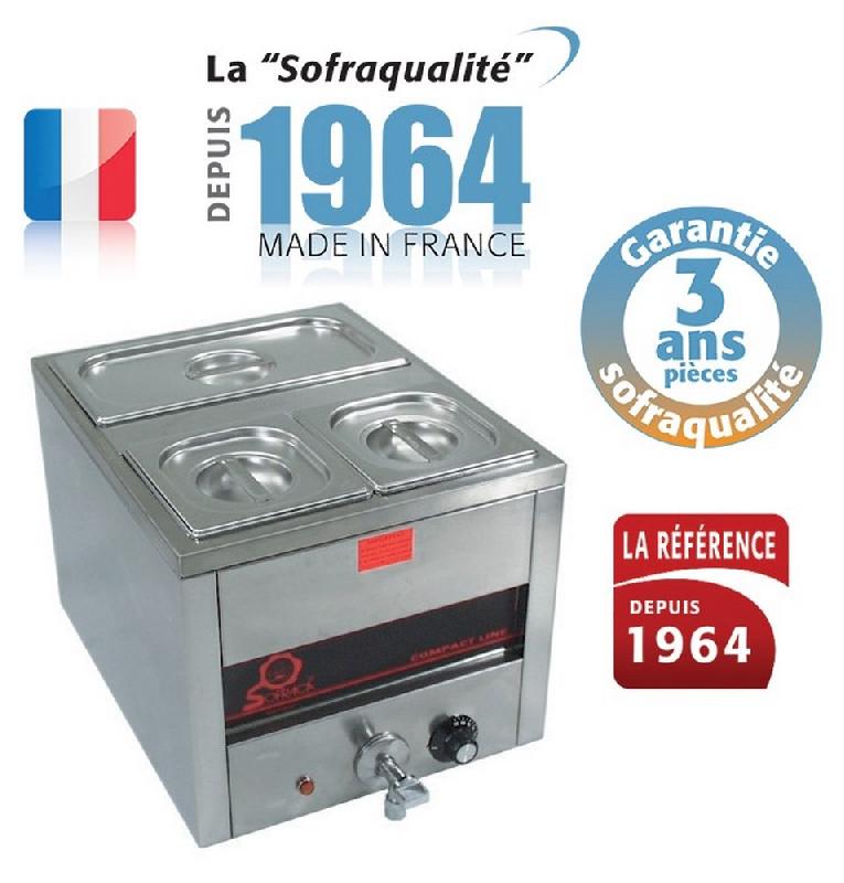 Bain-marie compact avec vidange - Gamme Tradition - 18L - Monophasé (230V) - Réf. 15162_0
