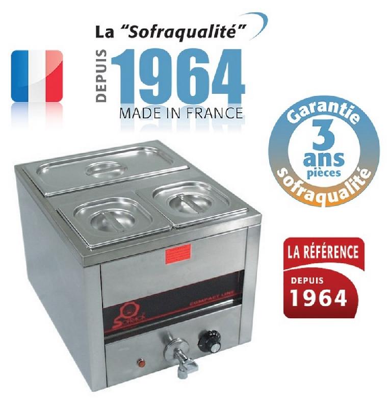 Bain-marie compact avec vidange - gamme tradition - 18 l alimentation - monophasé (230 v ) - 15162_0