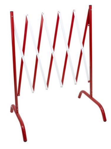 Barrière de chantier extensible en acier - Dimensions ouvertes 2500 x 400 x 1050 mm - 2 coloris disponibles_0