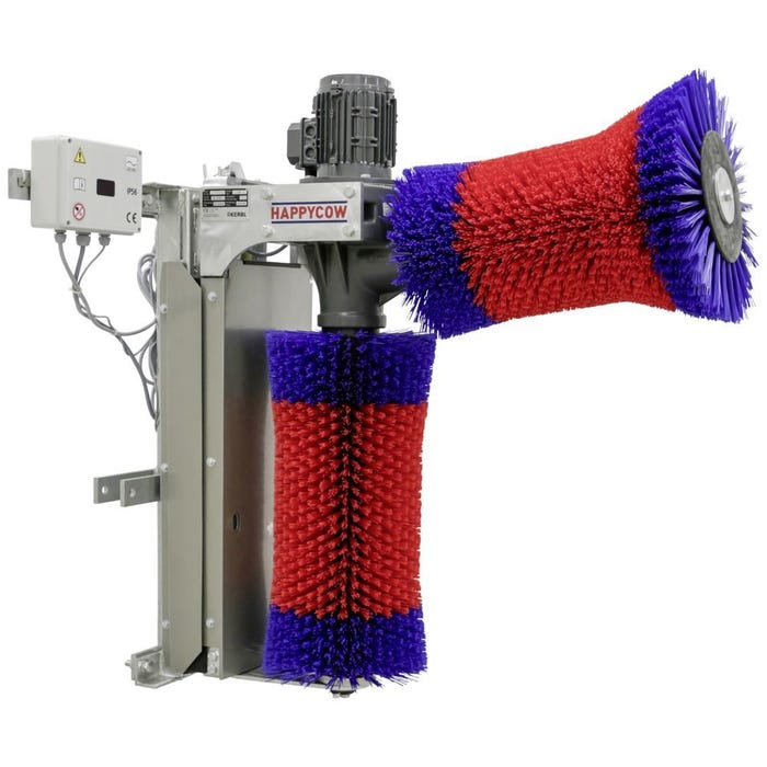 Brosse à vaches - HAPPYCOW DUO pour irrigation de la peau et stimulation du métabolisme, avec poils en polyamide et système électronique avancé_0