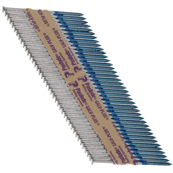 CLOU CRANTÉ 34° EN BANDE PASLODE GALV-PLUS AVEC GAZ POUR IM90 - 2,8X75 MM - BOÎTE DE 2500