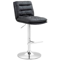 CLP Tabouret de bar Damar similicuir Noir /Chrome - noir polyester 322914_0