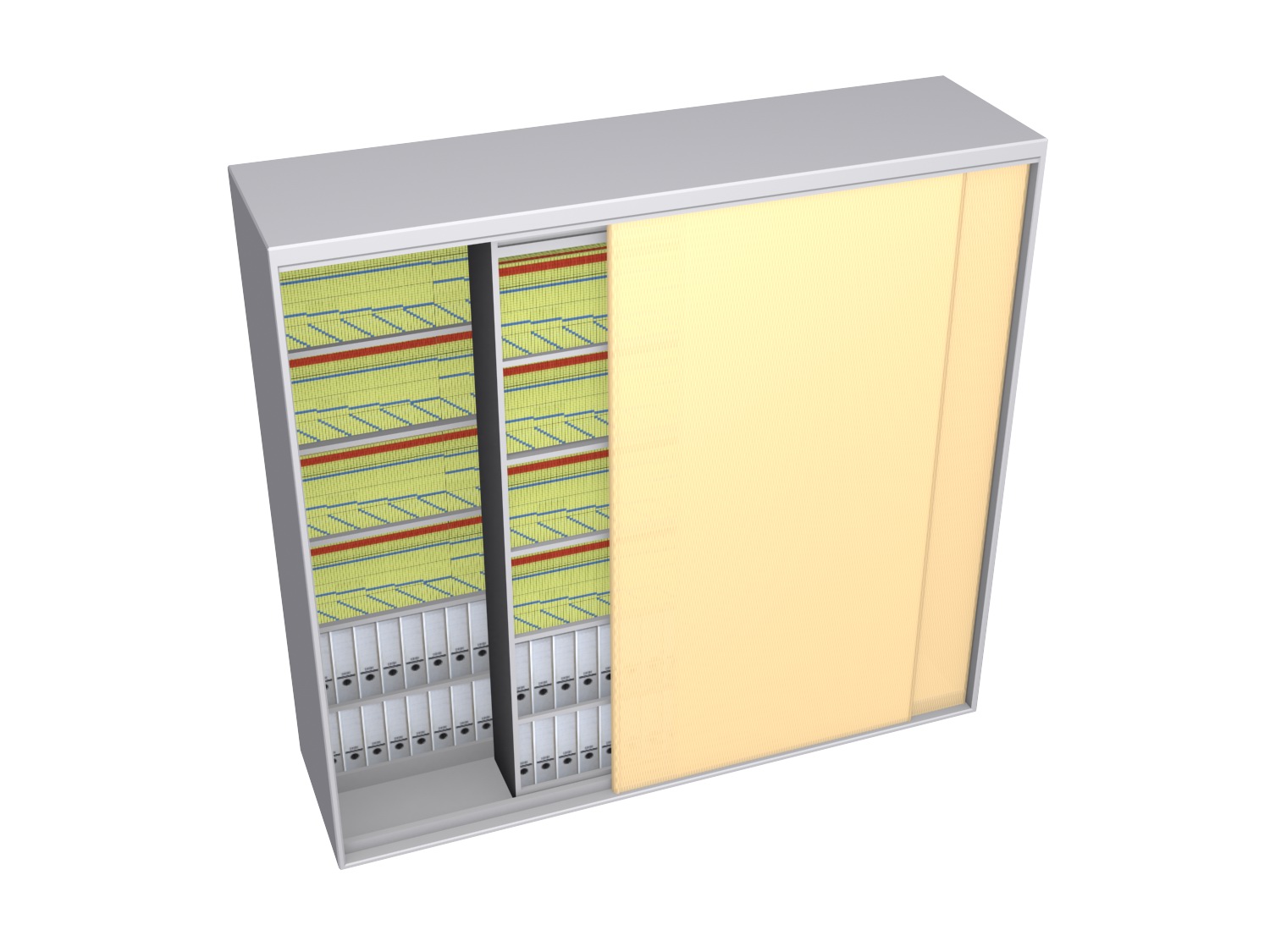 Rayonnage mobilatéral métallique démontable : ensemble mobile décolatéral fermé_0