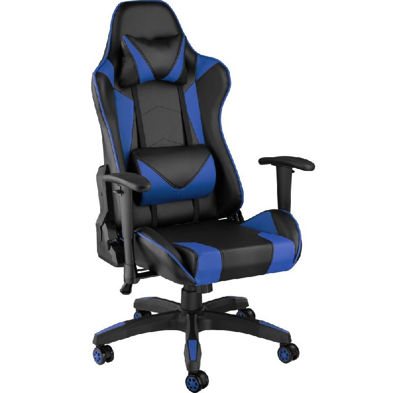 FAUTEUIL DE BUREAU CHAISE SIÈGE SPORT GAMER NOIR/BLEU 08_0000370_0