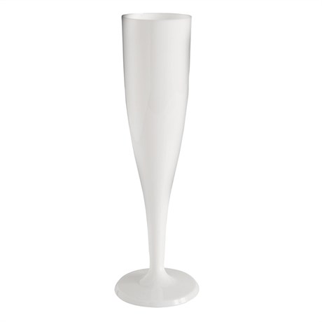 FLÛTE INJECTÉE CHAMPAGNE GRANDE 125 ML D.4.9X20 CM PS BLANC CRISTAL (VENDU PAR 120)