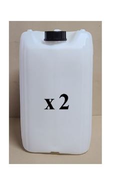 Lot de 2 bidons alimentaires 20 litres - Gerbables avec bouchon inviolable noir homologué Y1.9_0